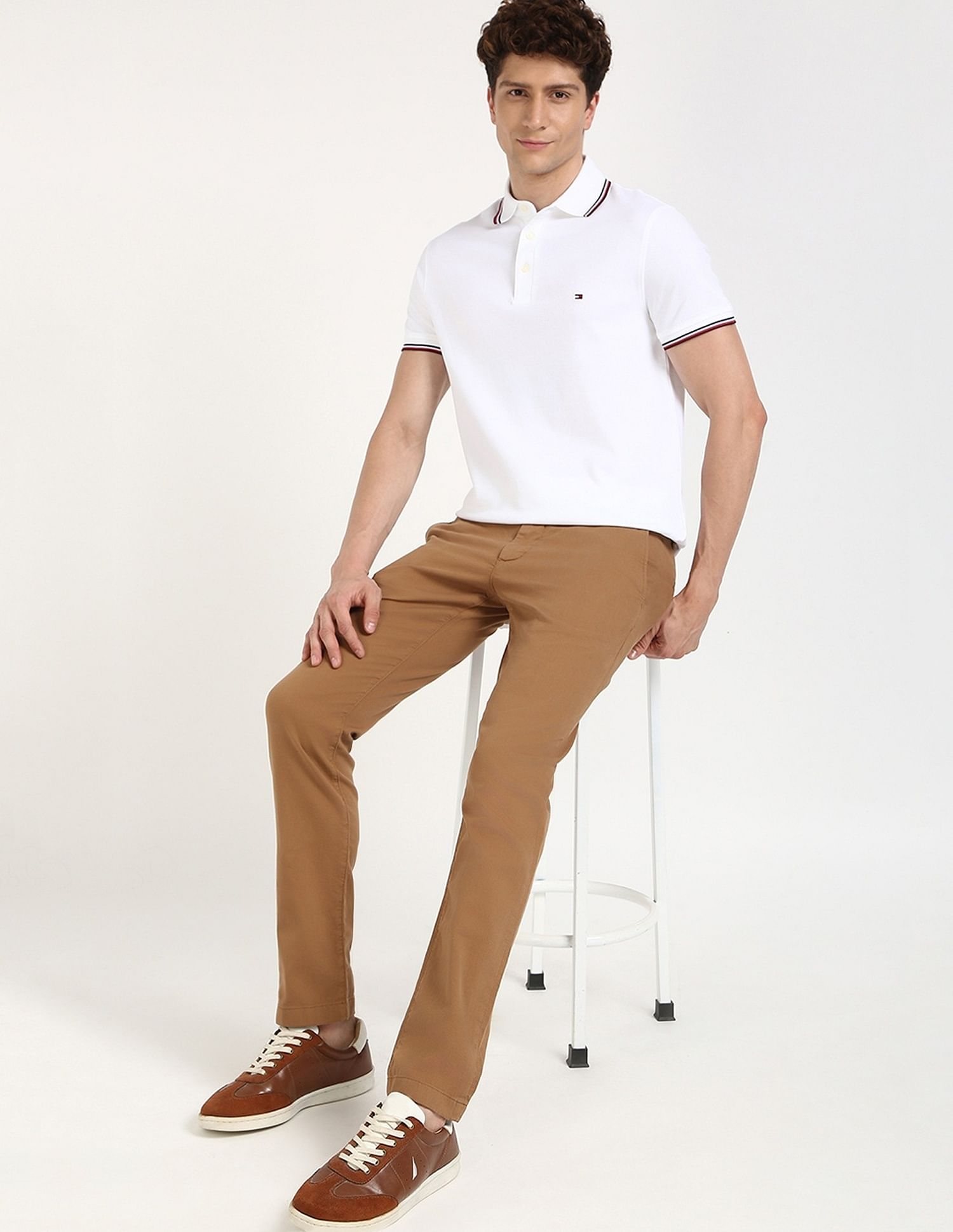 Tommy Hilfiger Solid Regular-Fit Cotton Polo Shirt
