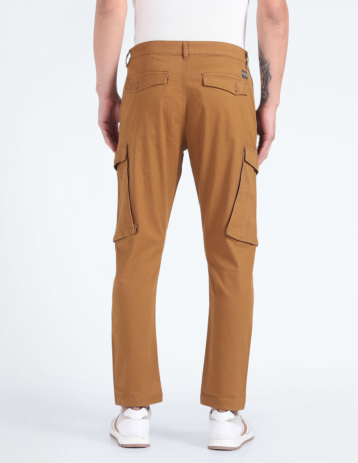 Buy Flying Machine Navy Slim Cargo Trousers - Trousers for Men 1333693 |  Myntra