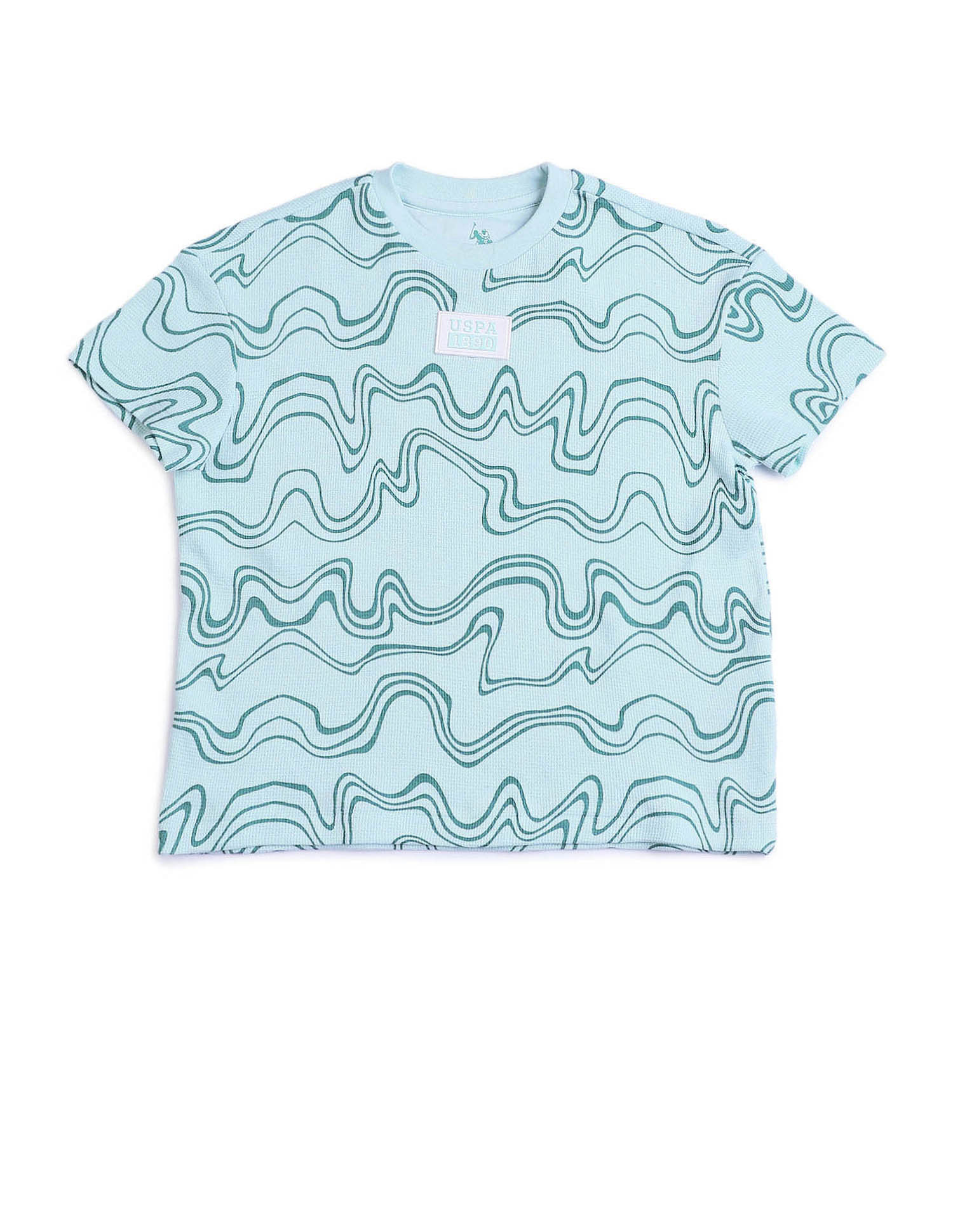 U.S. Polo Assn. Kids Boys Abstract Printed Regular Fit T-Shirt