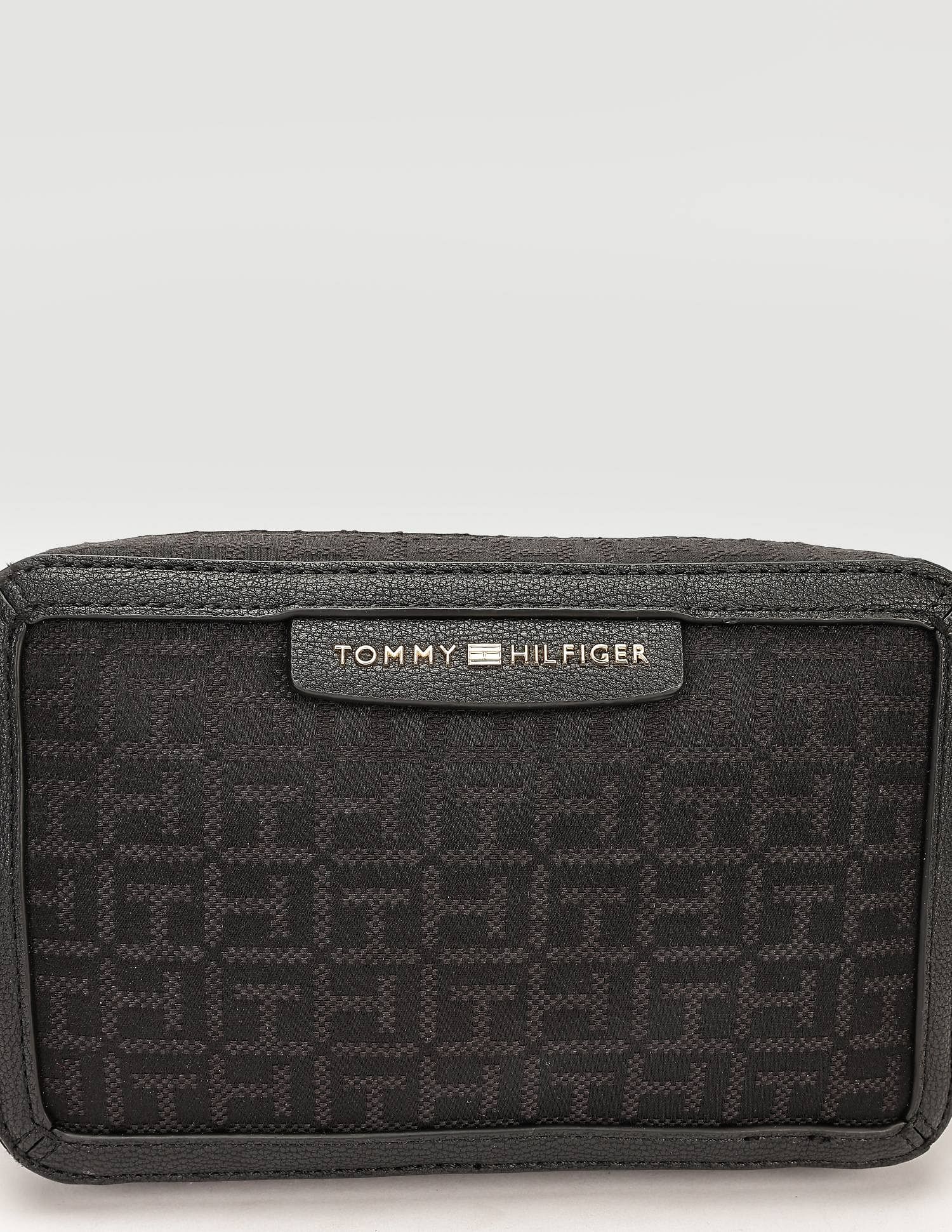 Tommy Hilfiger Printed Black Polyester Sling Bags