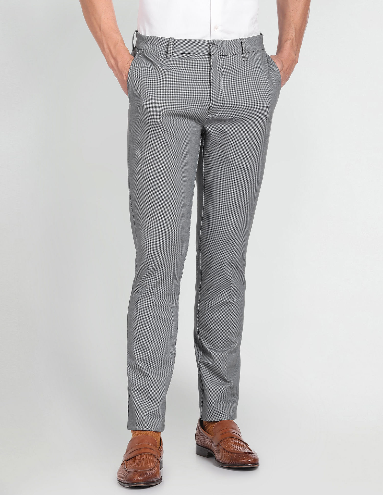 Arrow Newyork Mid Rise Dobby Trousers