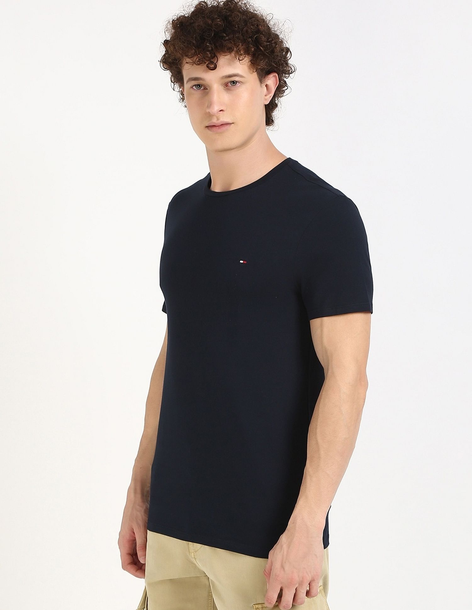 Tommy Hilfiger Solid Slim-Fit Cotton T-Shirt