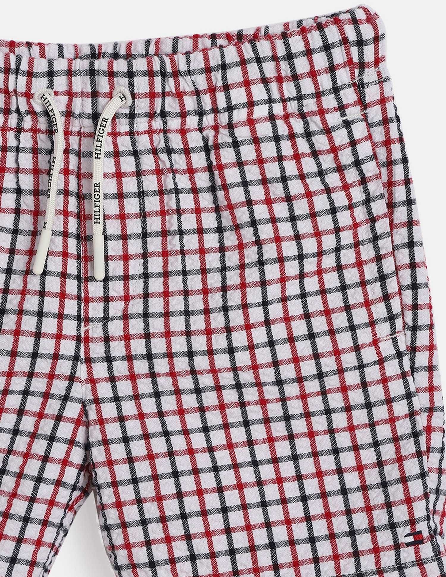Tommy Hilfiger Kids Boys Checks Regular-Fit Cotton Shorts