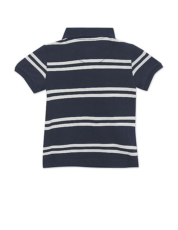 U.S. Polo Assn. Kids Boys Pique Striped Polo Shirt