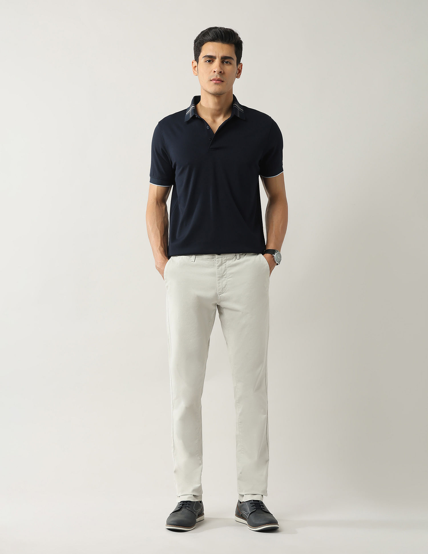 Arrow Solid Pure Cotton Polo Shirt