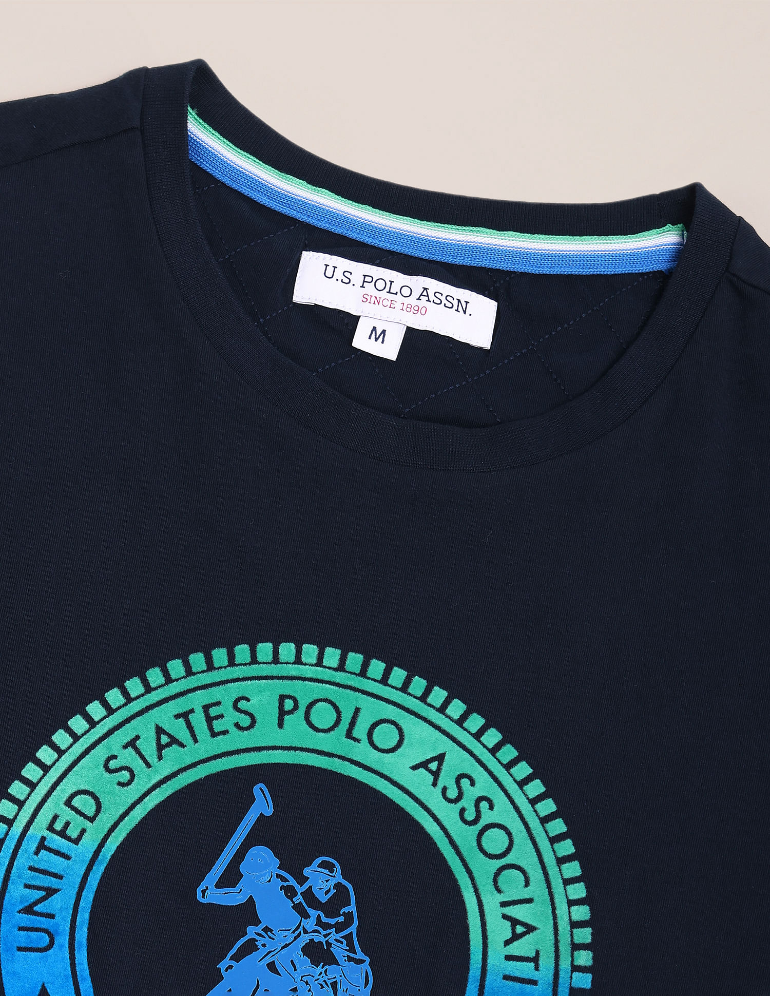 U.S. Polo Assn. Crew Neck Brand Print T-Shirt