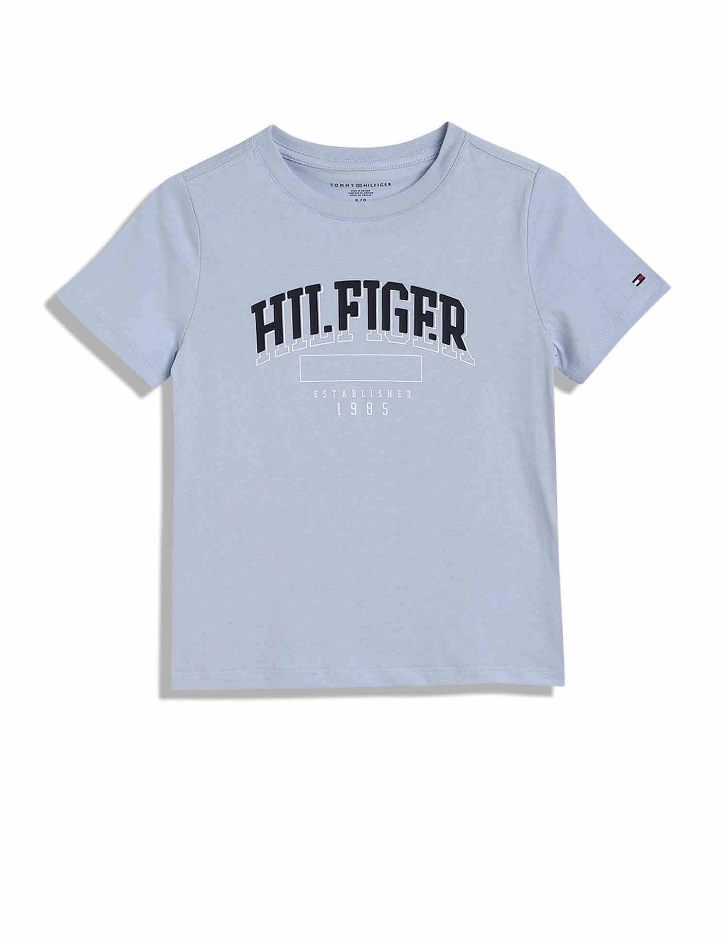 Tommy Hilfiger Kids Boys Logo Regular-Fit Cotton T-Shirt
