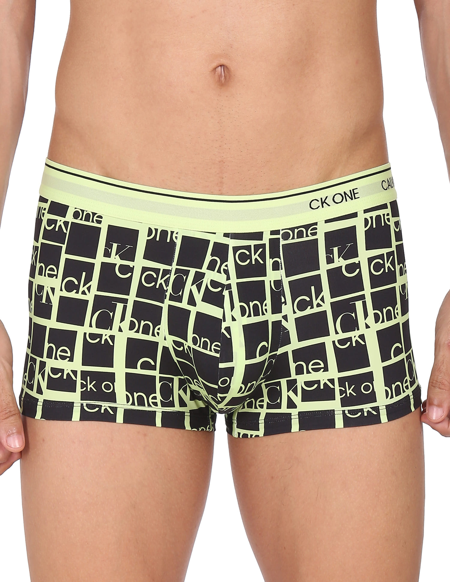 Buy Calvin Klein Underwear Men Black And Neon Low Rise All Over