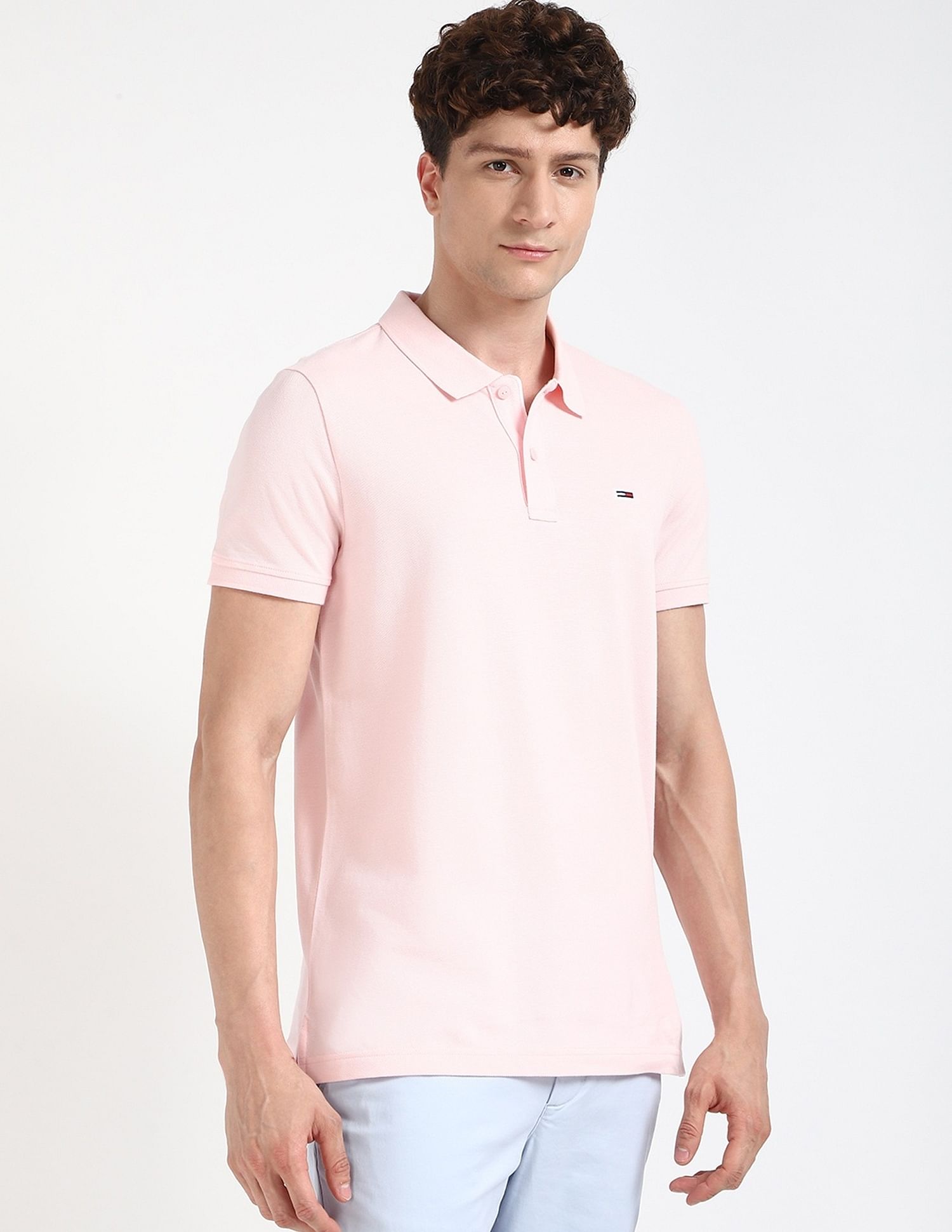 Tommy Hilfiger Solid Slim-Fit Cotton Polo Shirt