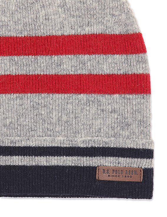 U.S. Polo Assn. Striped Beanie Cap