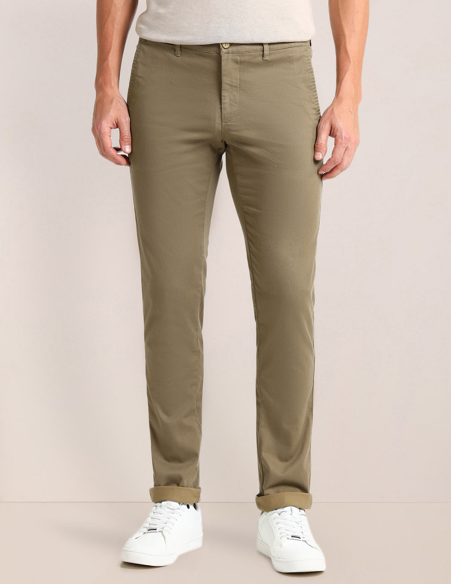 U.S. Polo Assn. Denver Slim Fit Textured Trousers