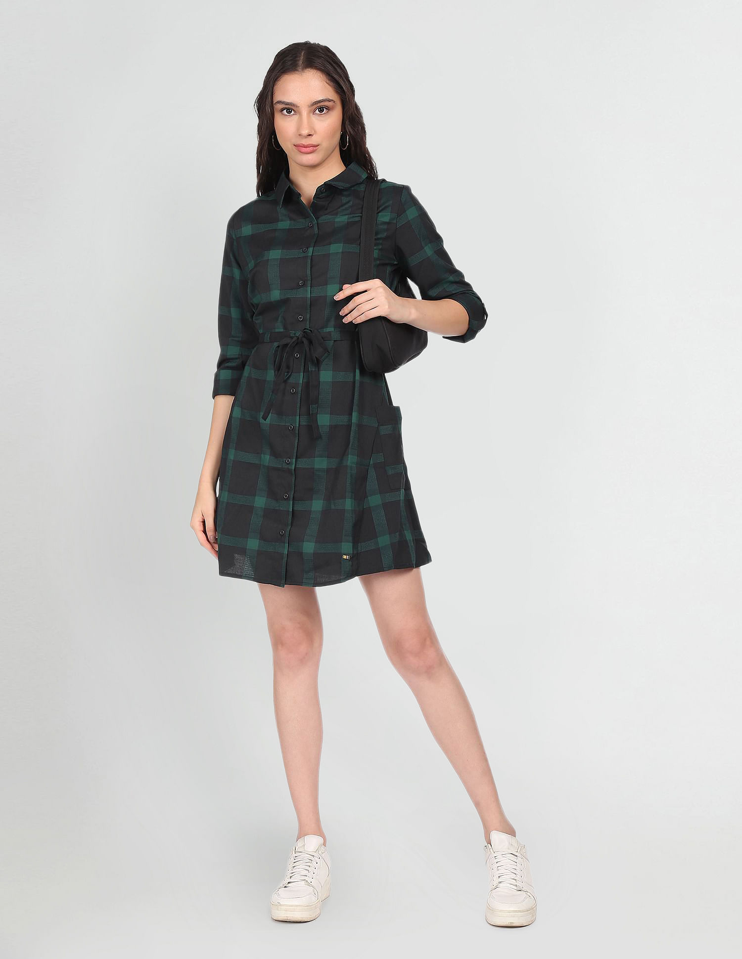 Checkered polo dress online