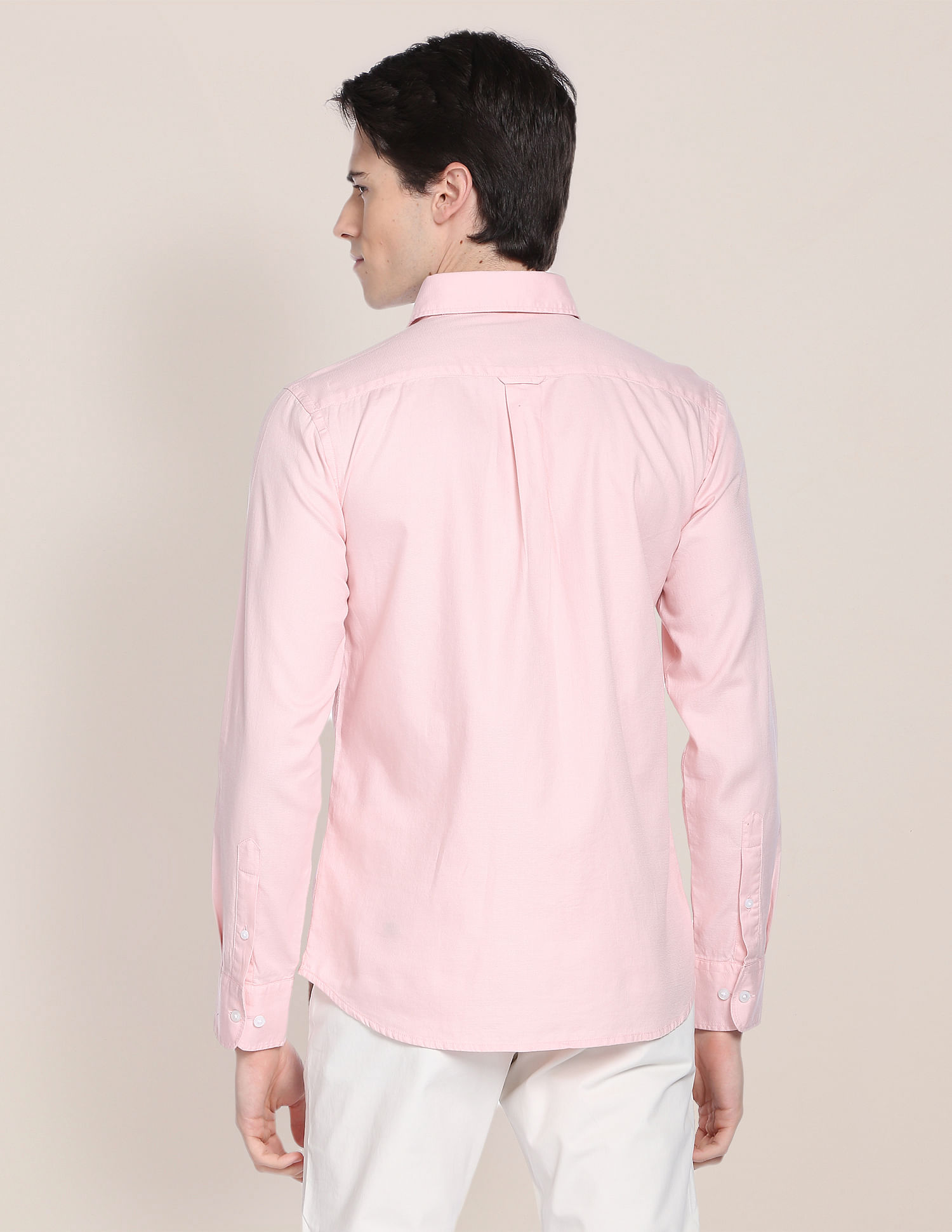 U.S. Polo Assn. Birdseye Dobby Textured Solid Shirt
