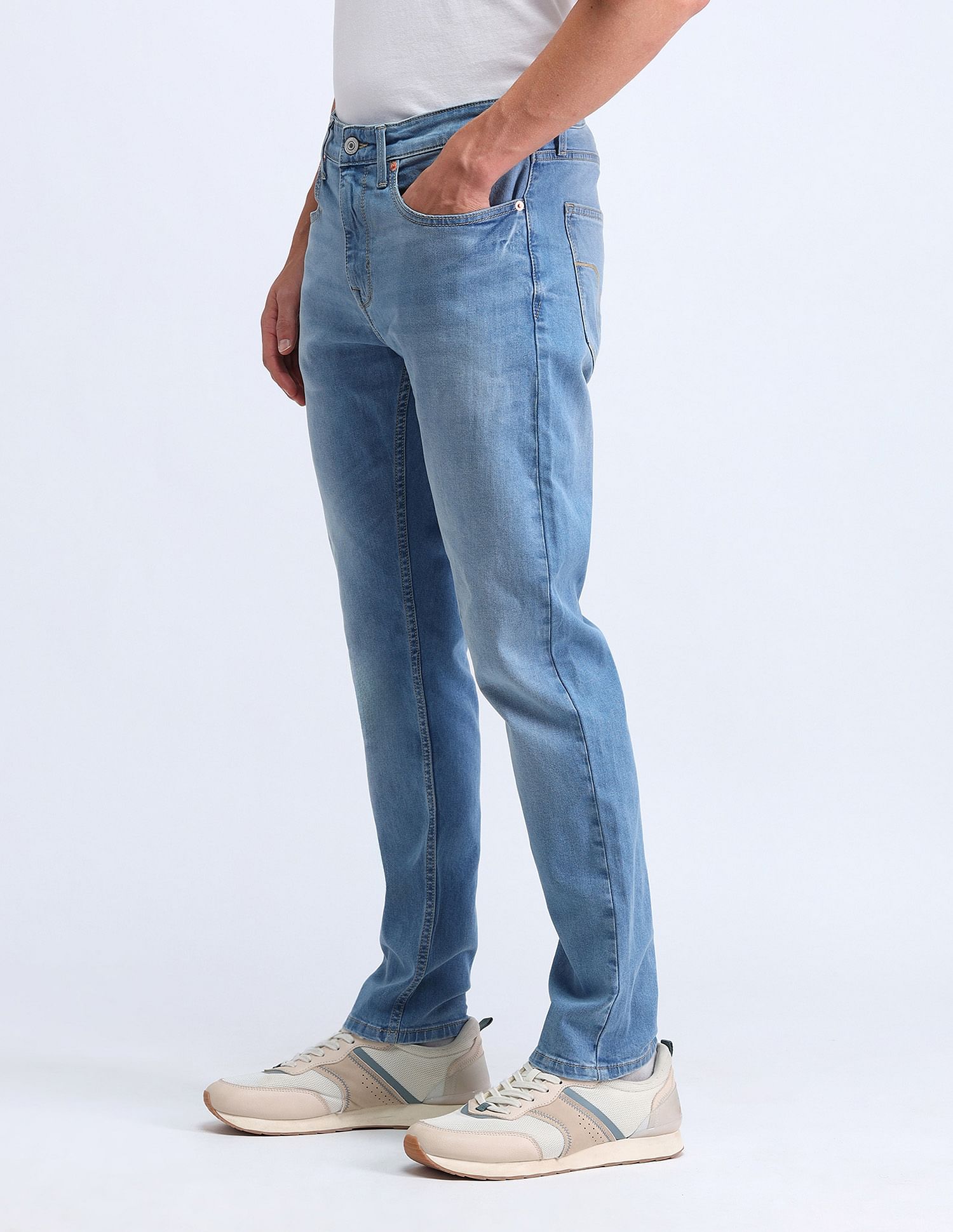 Flying Machine Slash Slim Tapered Jeans