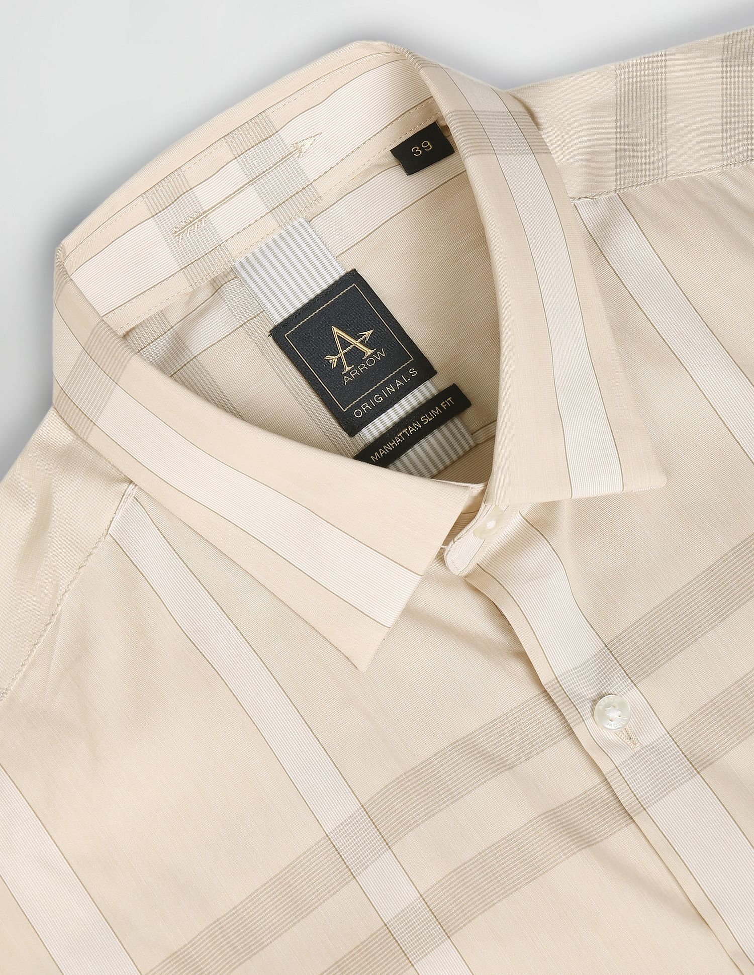 Arrow Tartan Check Manhattan Slim Fit Shirt