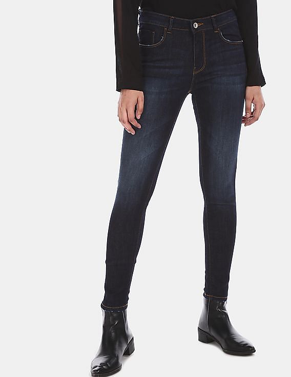 Flying Machine Women Mid Rise Twiggy Super Skinny Fit Jeans