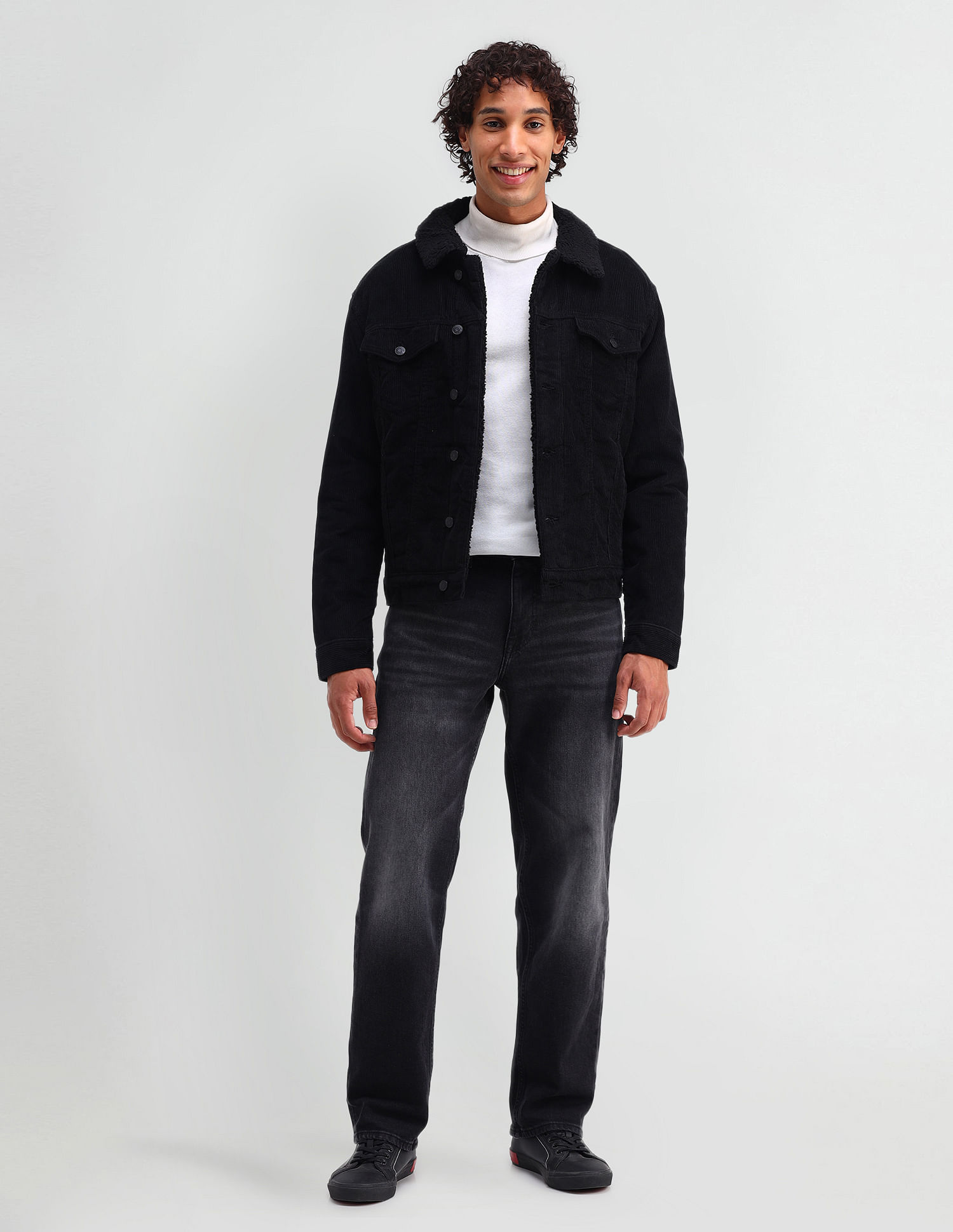 U.S. Polo Assn. Denim Co. Slim Fit Corduroy Sherpa Jacket