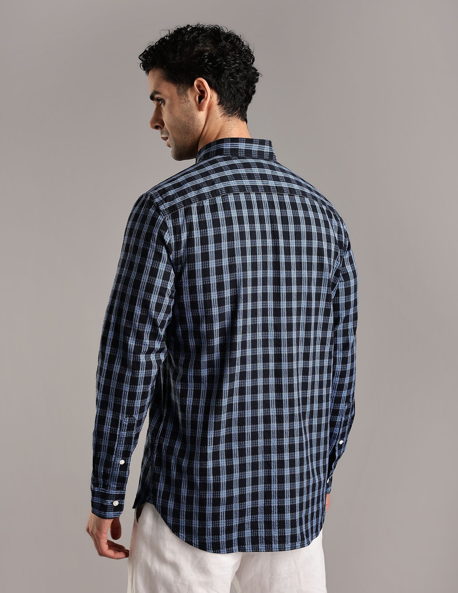 Tommy Hilfiger Checks Regular-Fit Cotton Shirt