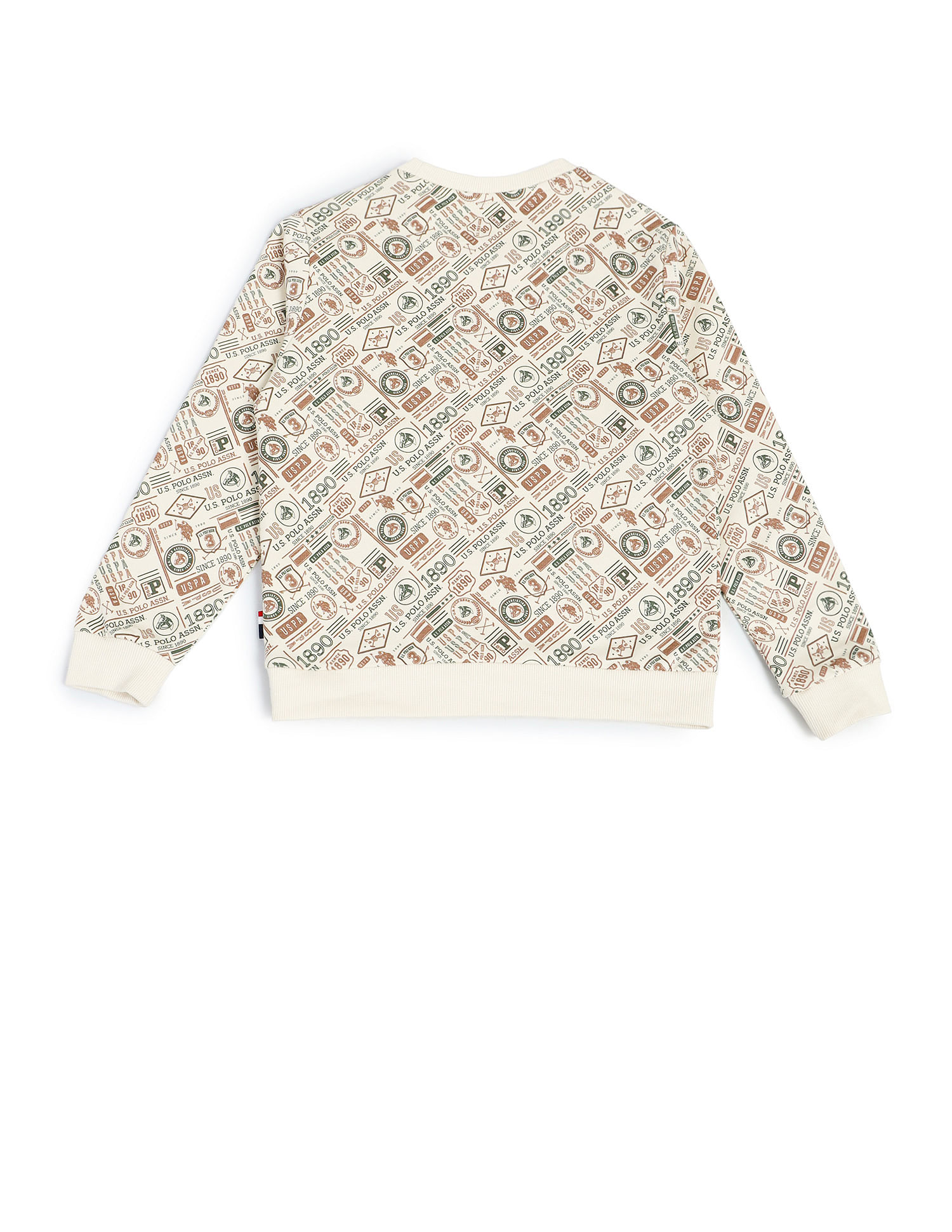 U.S. Polo Assn. Kids Boys Graphic Printed Cotton Sweatshirt