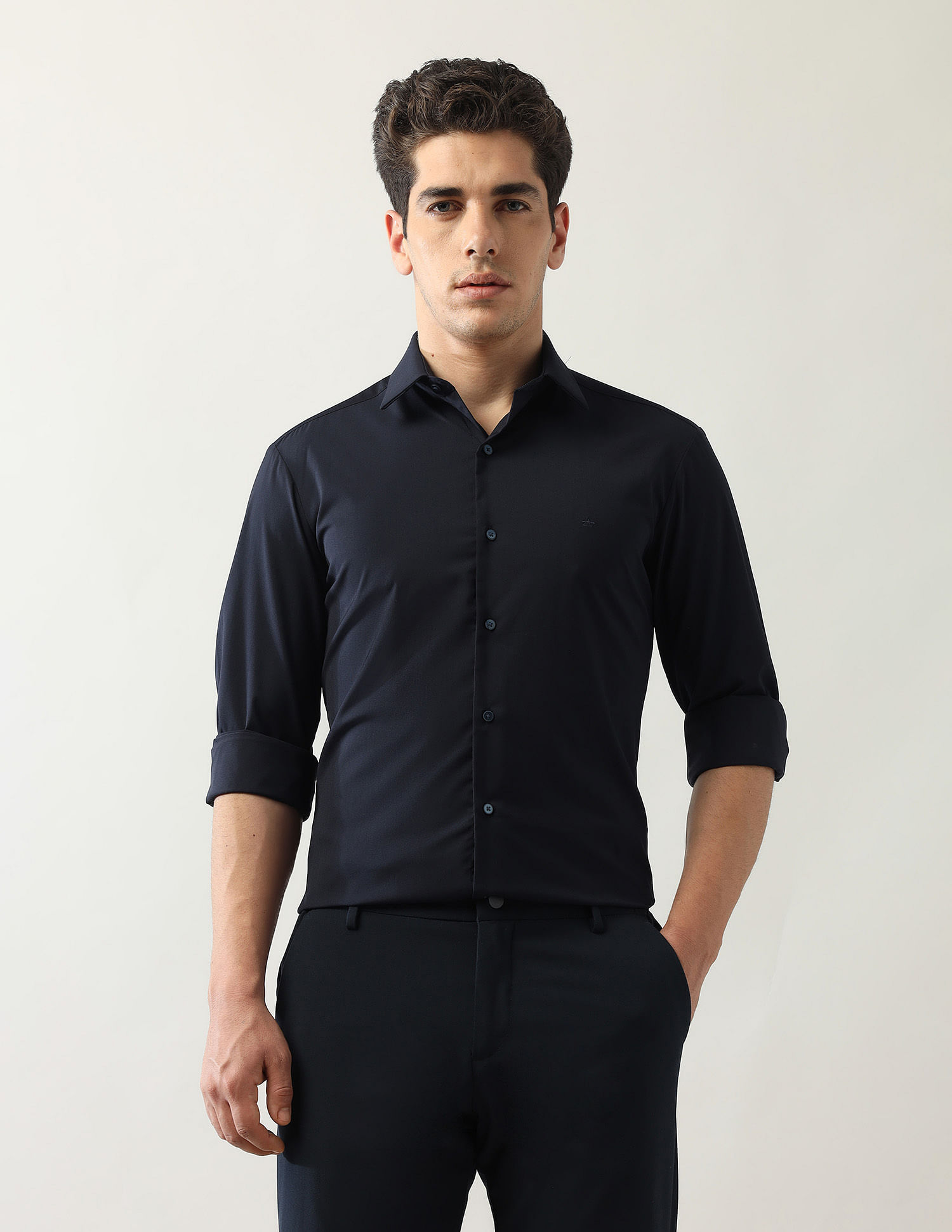 Arrow Newyork Textured Brooklyn Ultra Slim Fit Shirt