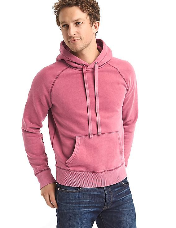 Buy GAP Men Men Pink Fleece Pullover Hoodie NNNOW