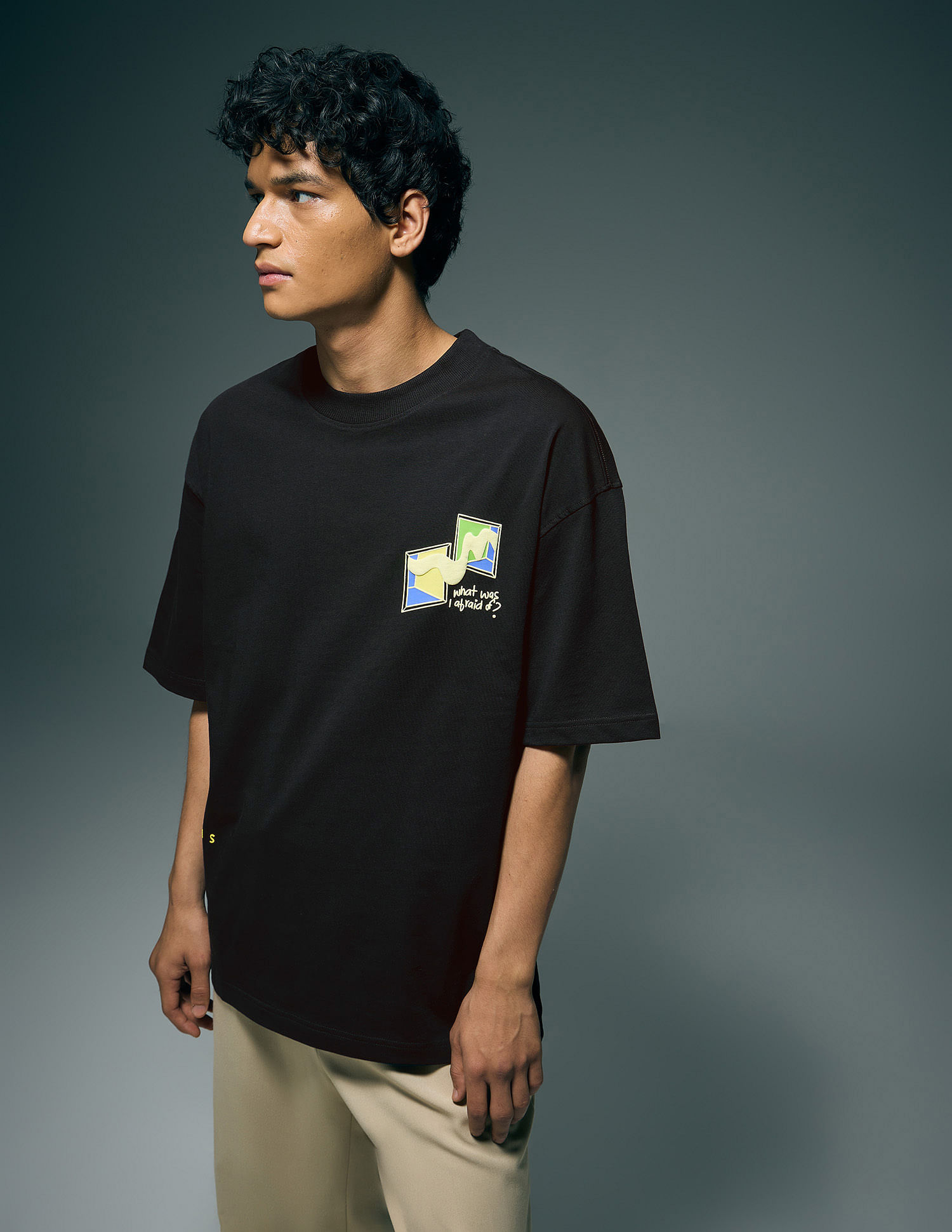 Flying Machine Graphic Printed Oversized Fit T-Shirt