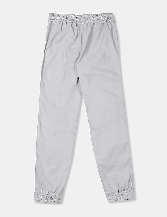 Buy GAP Boys Grey Canvas Joggers NNNOW