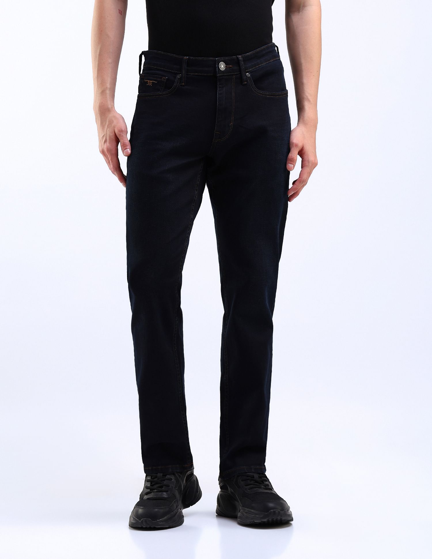 Flying Machine Freddie Slim Straight Fit Stone Wash Jeans