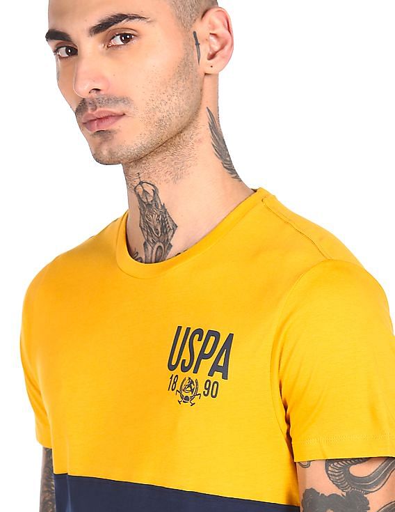 U.S. Polo Assn. Round Neck Brand Print T-Shirt