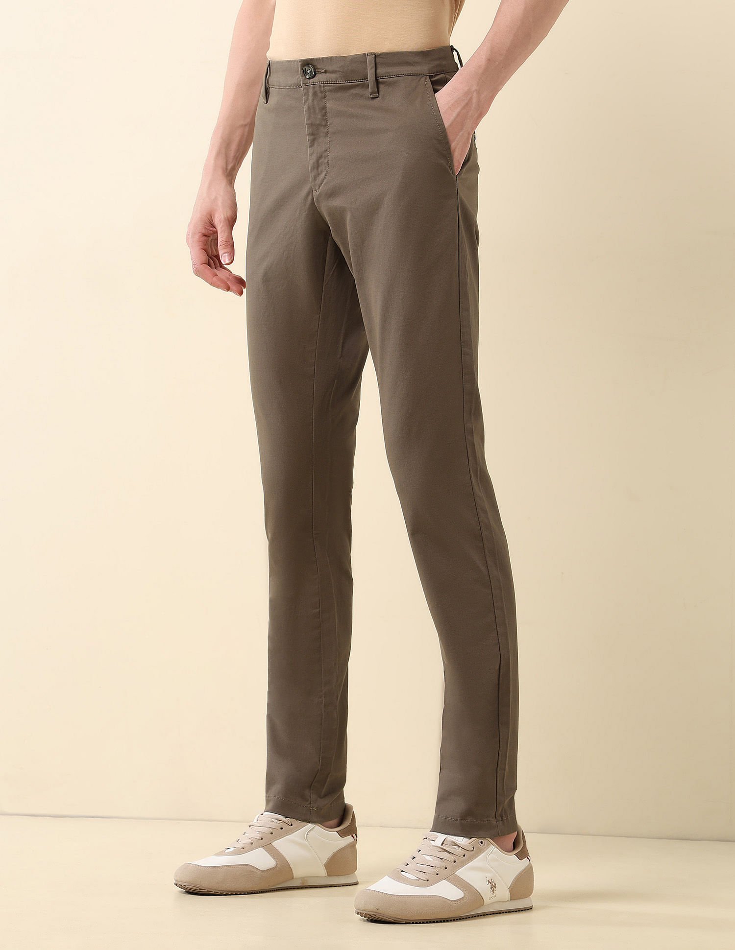 U.S. Polo Assn. Textured Austin Slim Fit Trousers