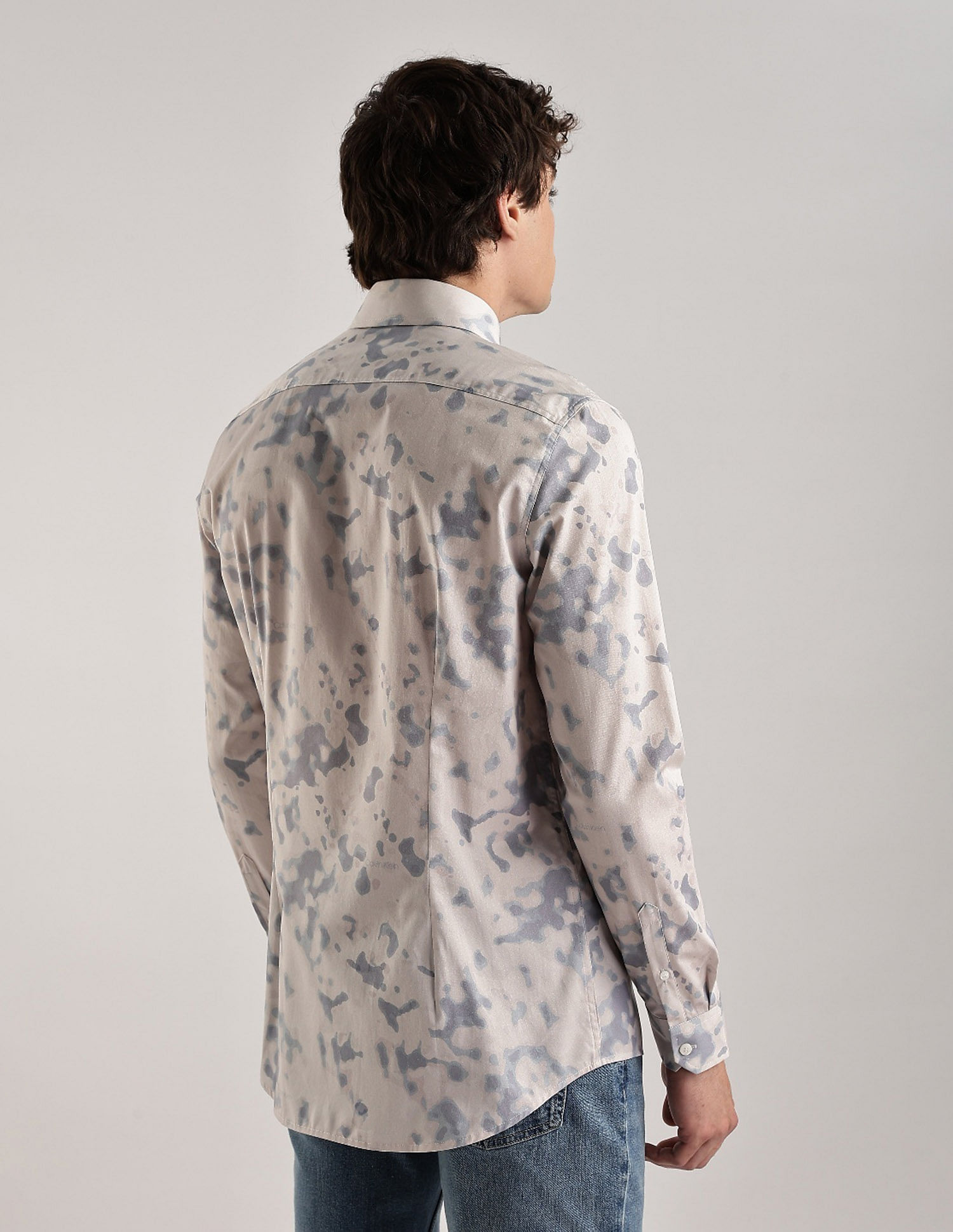 Calvin Klein Jeans Abstract Slim Fit Poplin Woven Shirt