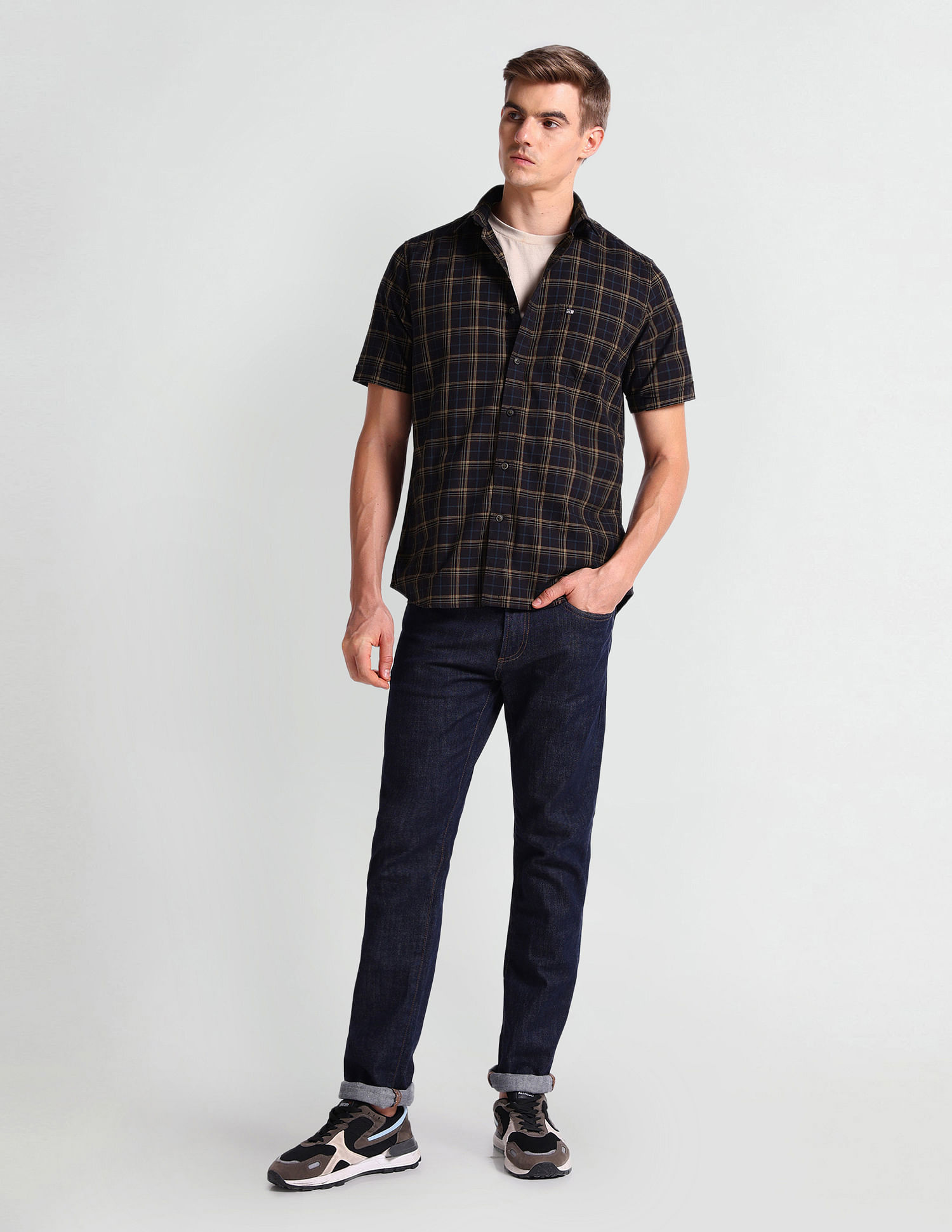 Arrow Sports Twill Tartan Check Shirt