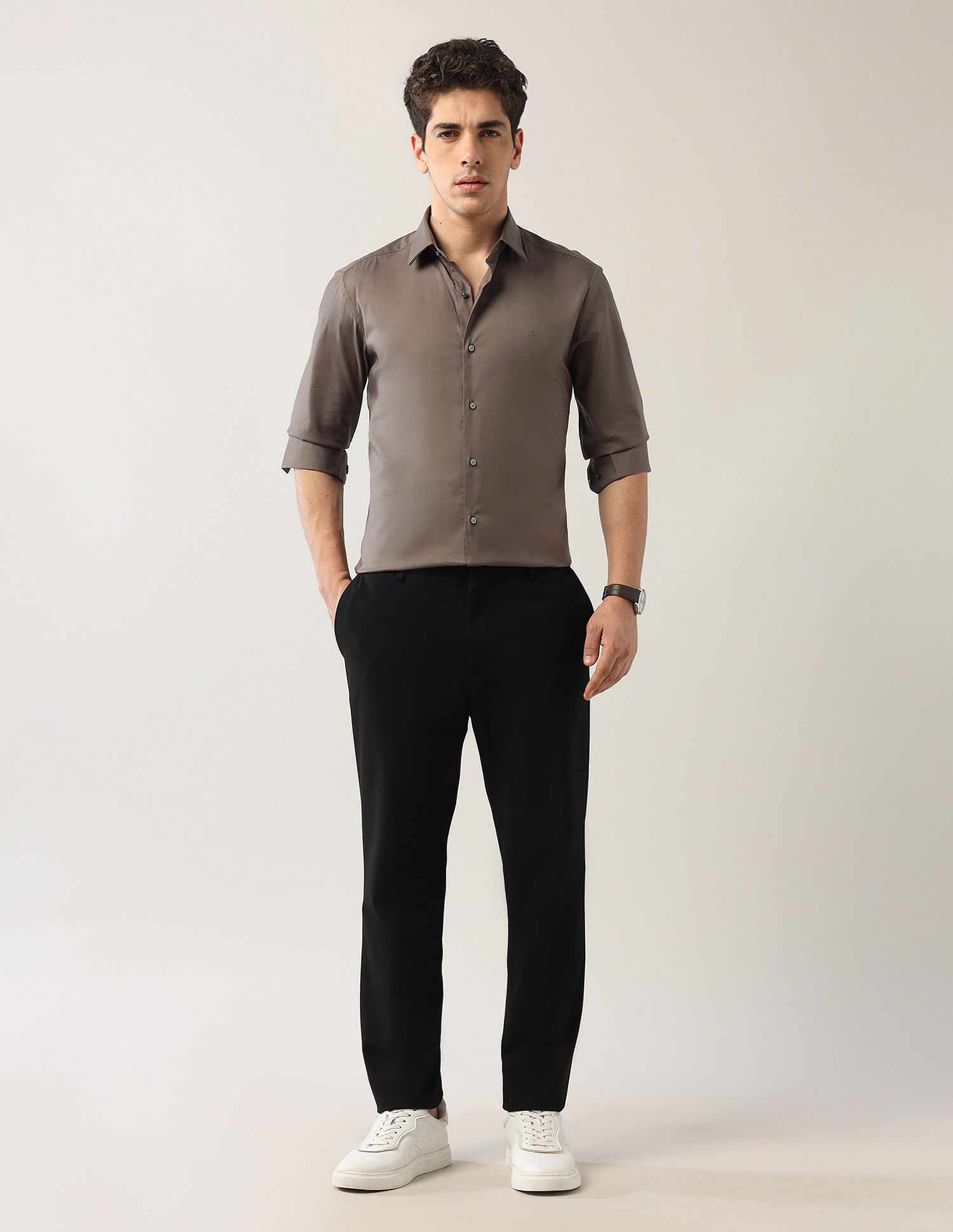 Arrow Newyork Textured Brooklyn Ultra Slim Fit Shirt