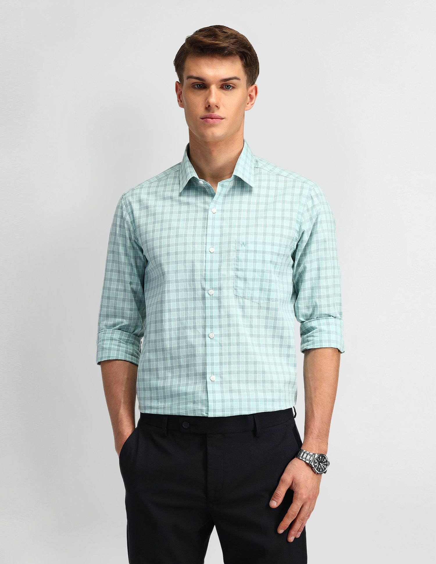 Arrow Manhattan Slim Fit Cotton Shirt