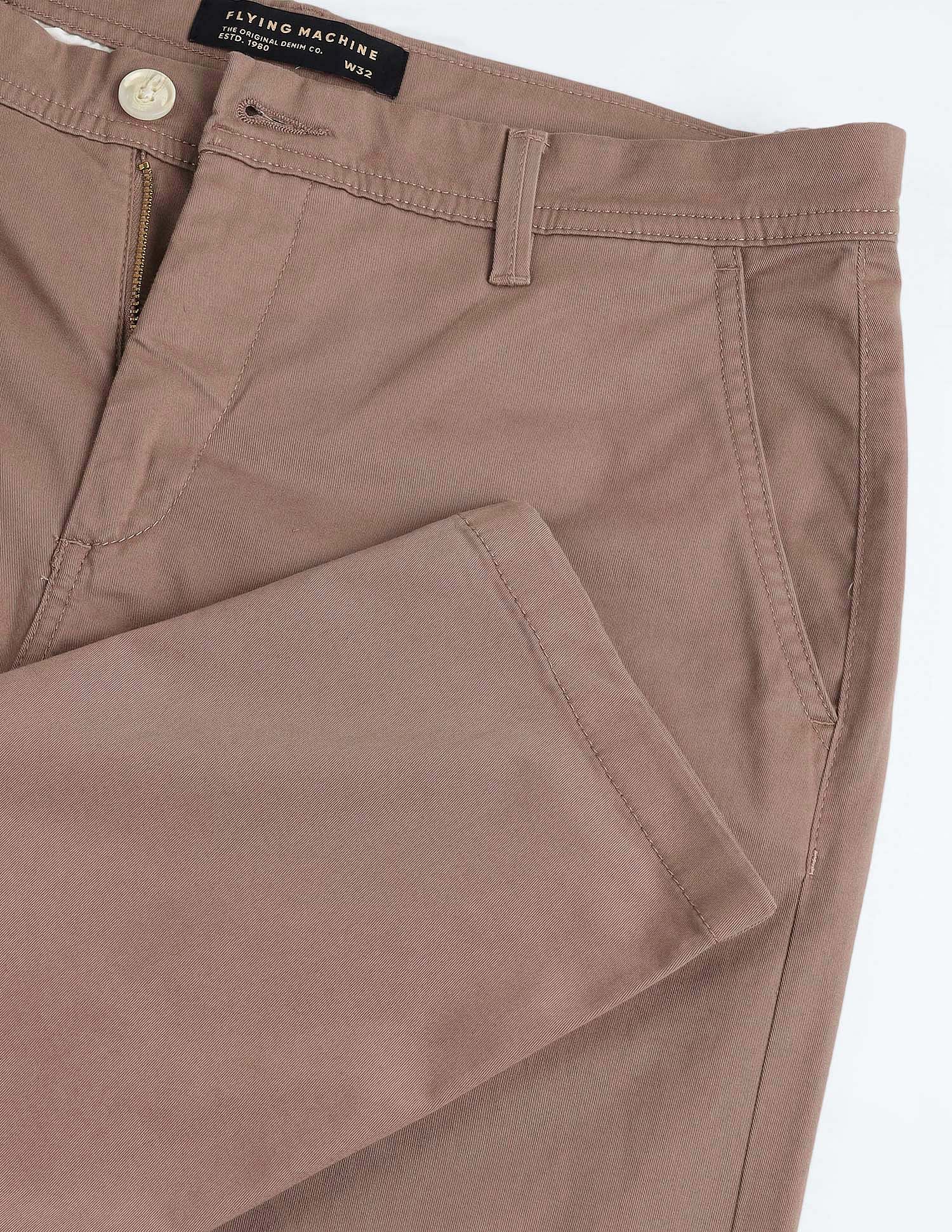 Flying Machine Slash Slim Tapered Fit Solid Chinos