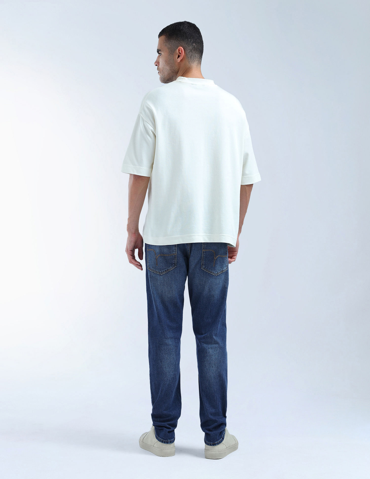 Flying Machine Slash Slim Tapered Fit Blue Jeans
