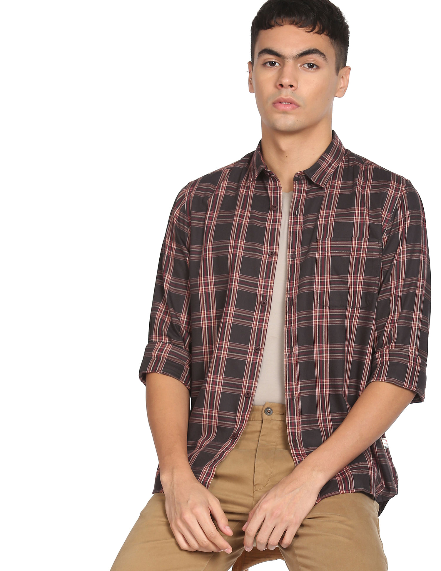 Flying Machine Tartan Check Cotton Shirt