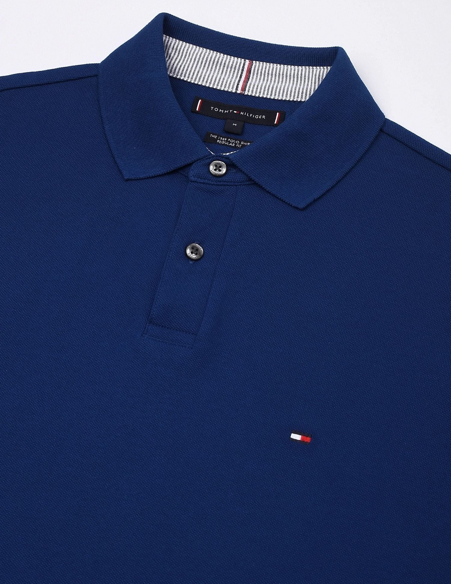 Tommy Hilfiger Solid Regular-Fit Cotton Polo Shirt