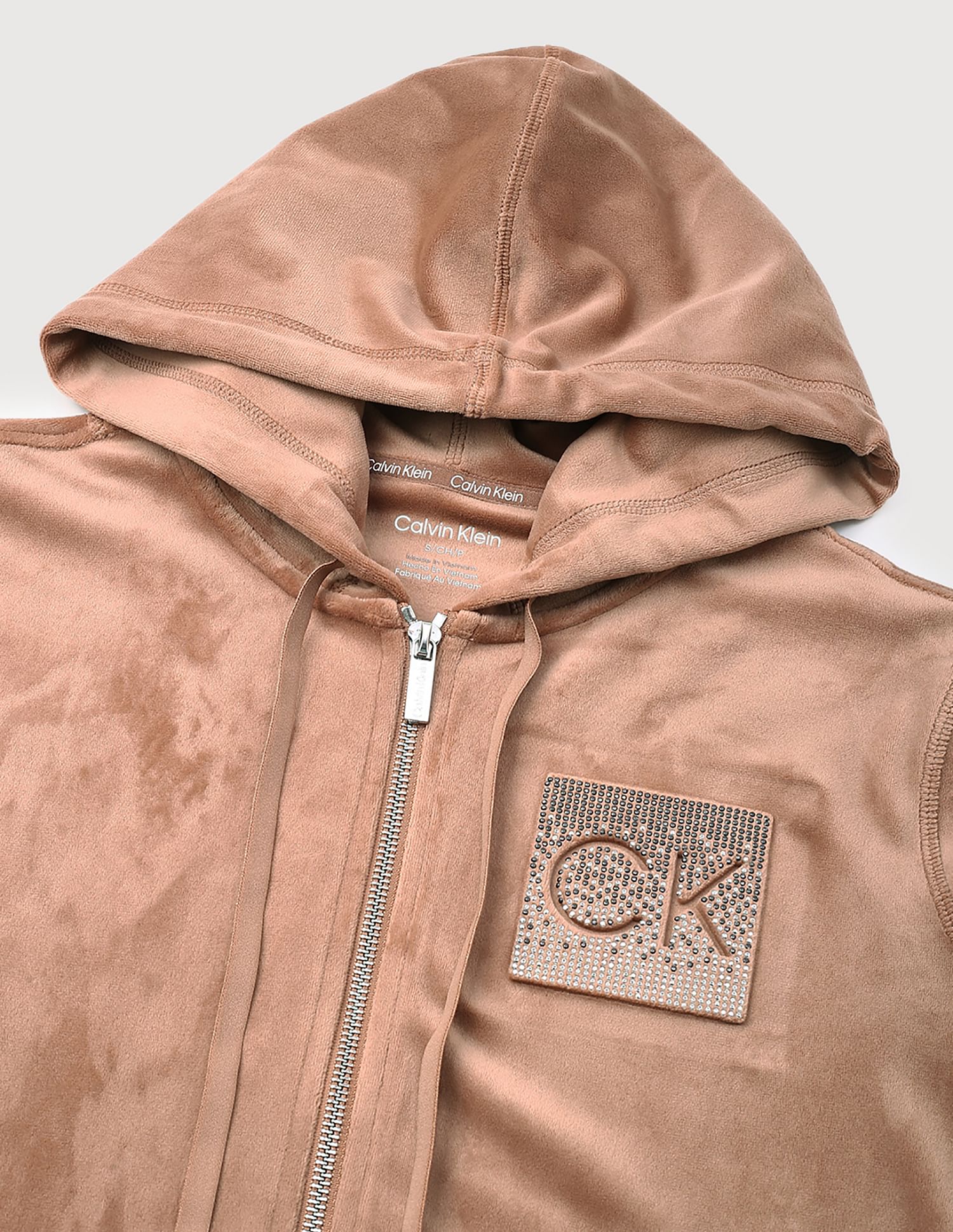 Calvin Klein Embossed Monogram Hood Sweatshirt