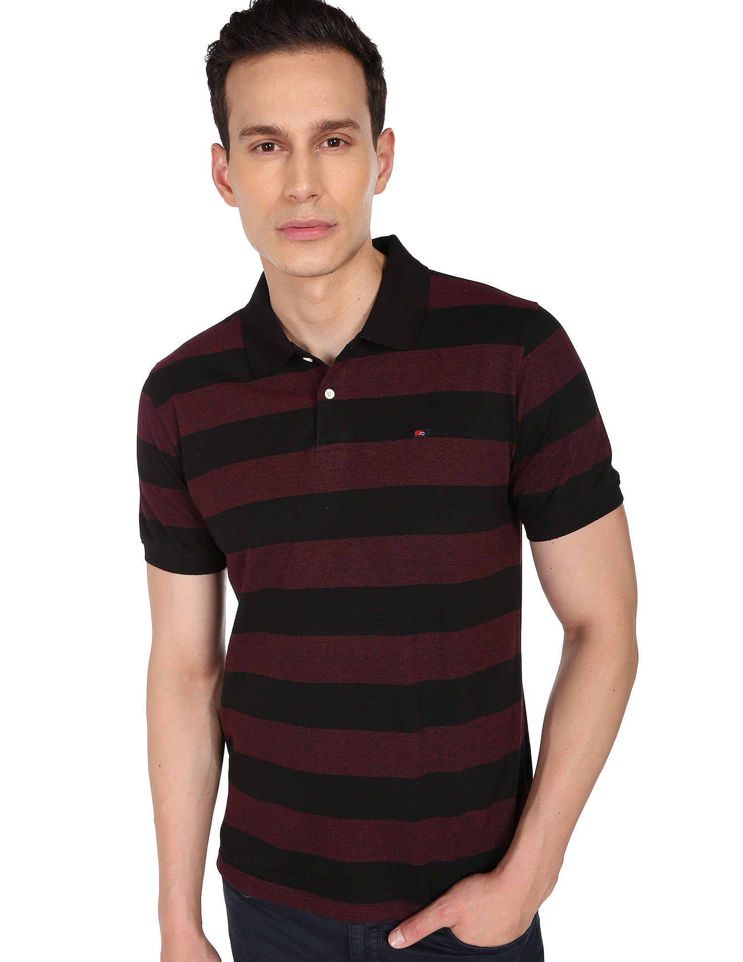 Polo shirt 2025 maroon and black