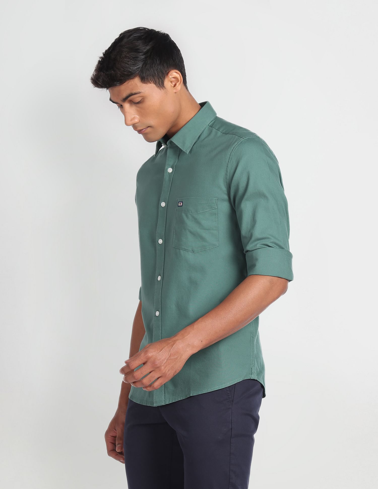 Arrow Sports Cotton Dobby Slim Fit Shirt