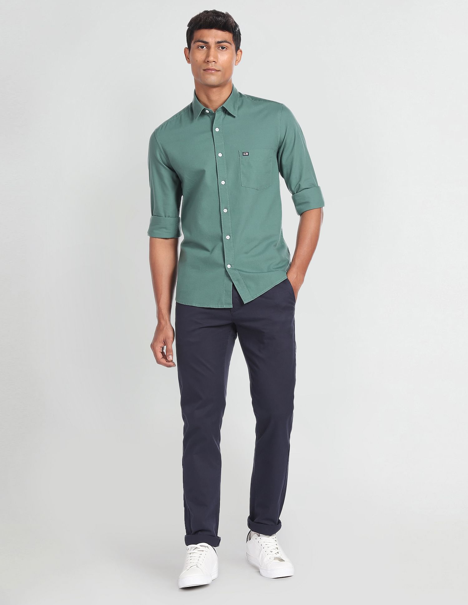 Arrow Sports Cotton Dobby Slim Fit Shirt