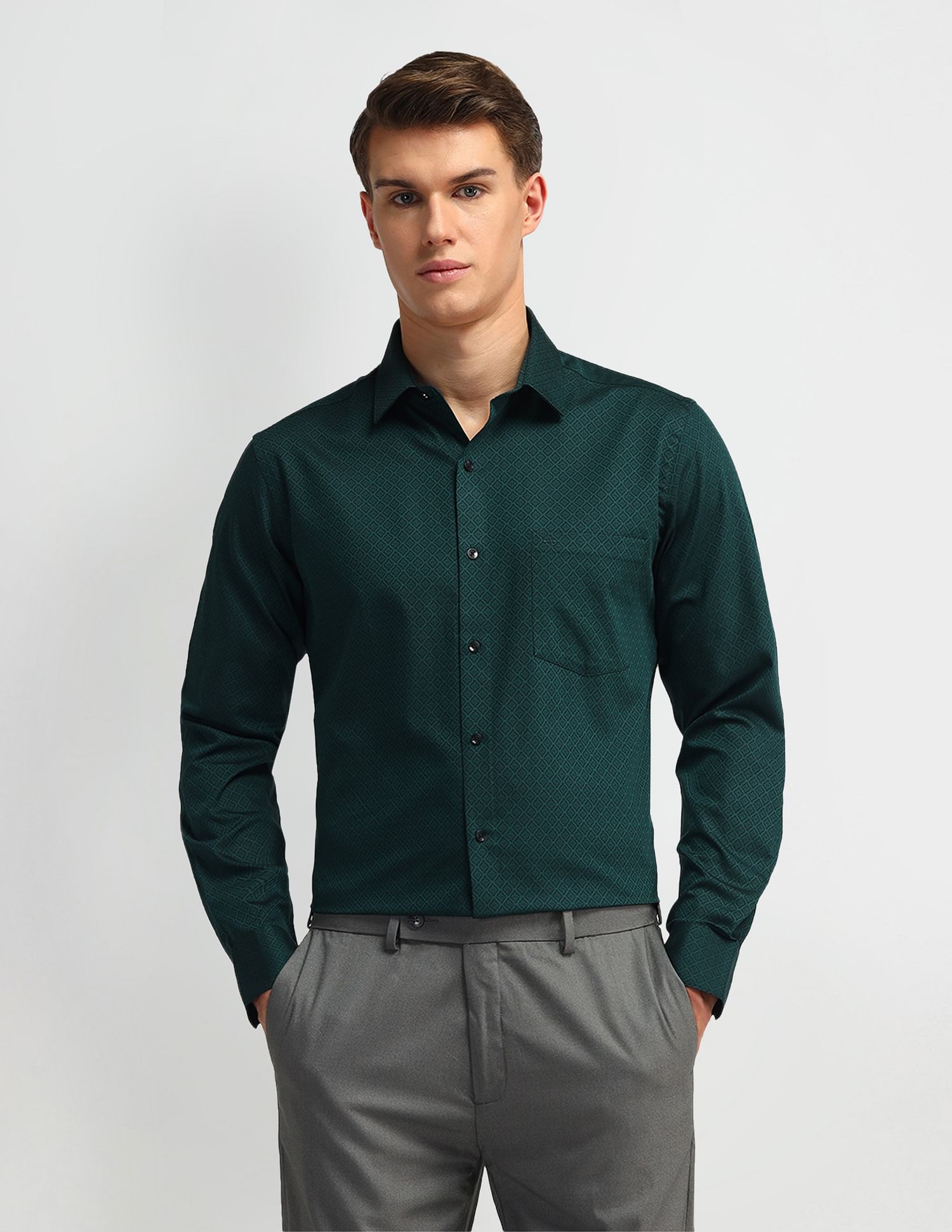 Arrow Liberty Classic Fit Jaquard Shirt