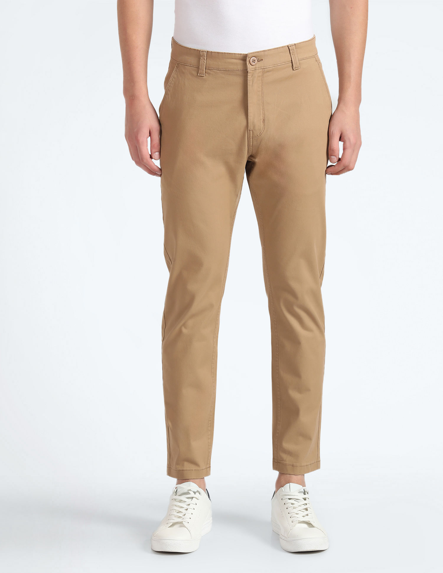 Flying Machine Twill Solid Trousers