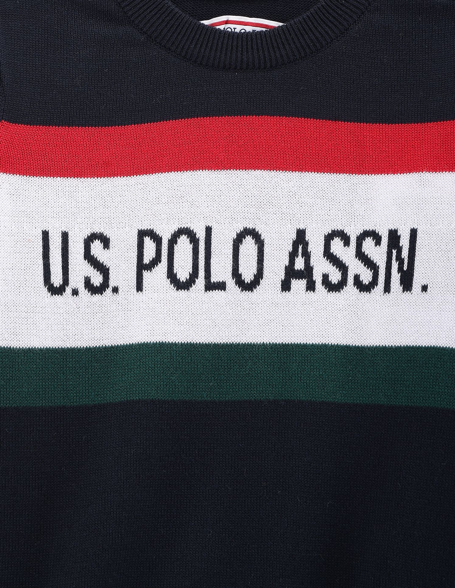 U.S. Polo Assn. Kids Boys Patterned Knit Sweater