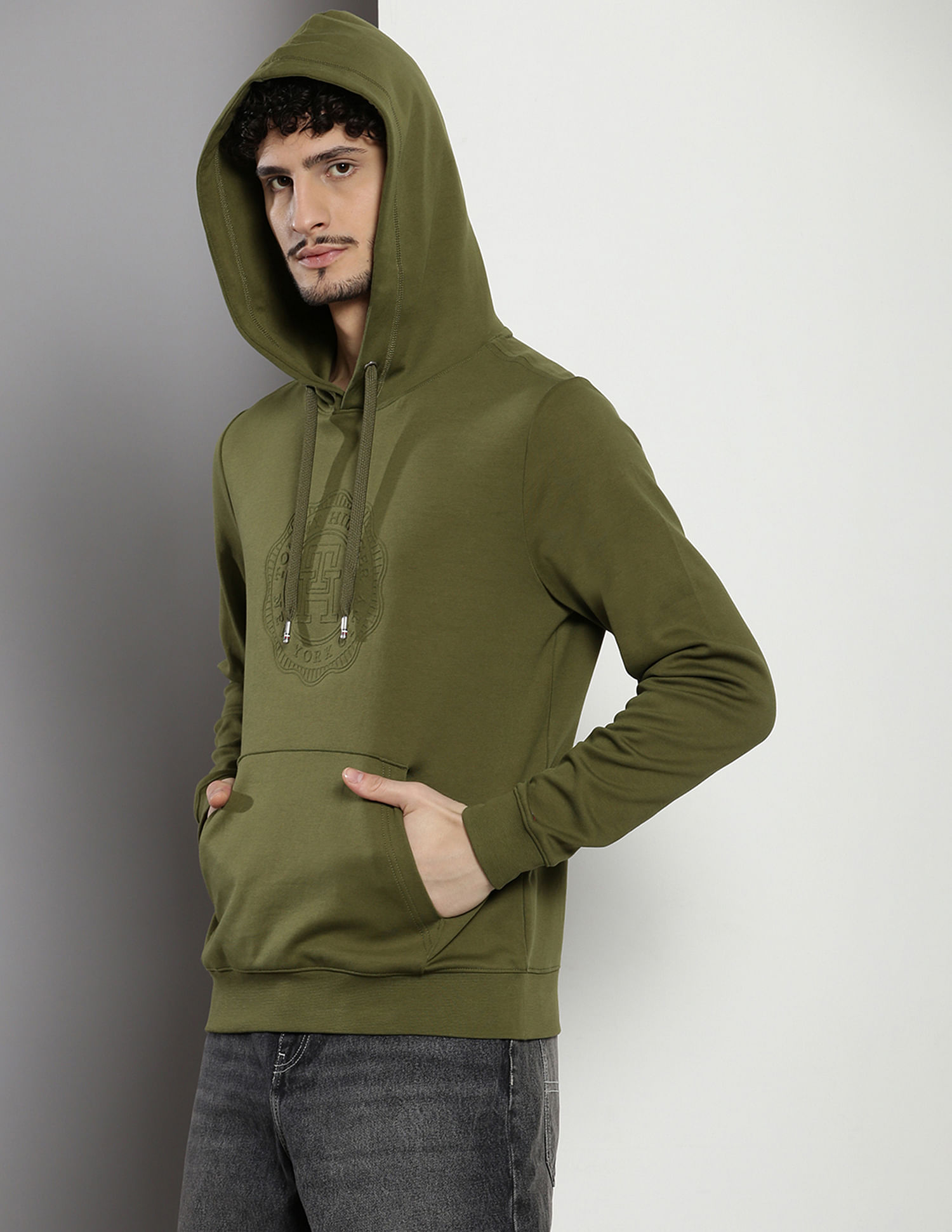 Tommy Hilfiger Embossed Logo Hooded Sweatshirt