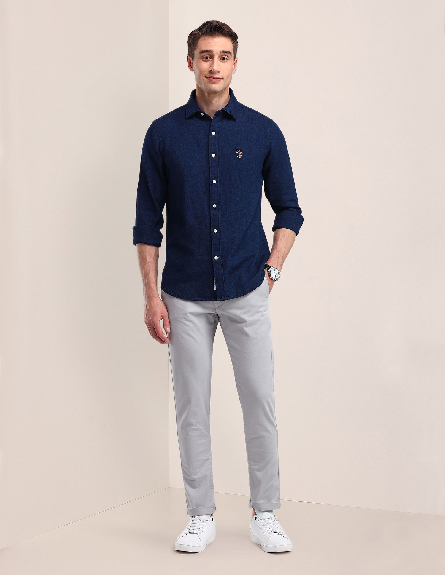 U.S. Polo Assn. Tailored Fit Solid Shirt