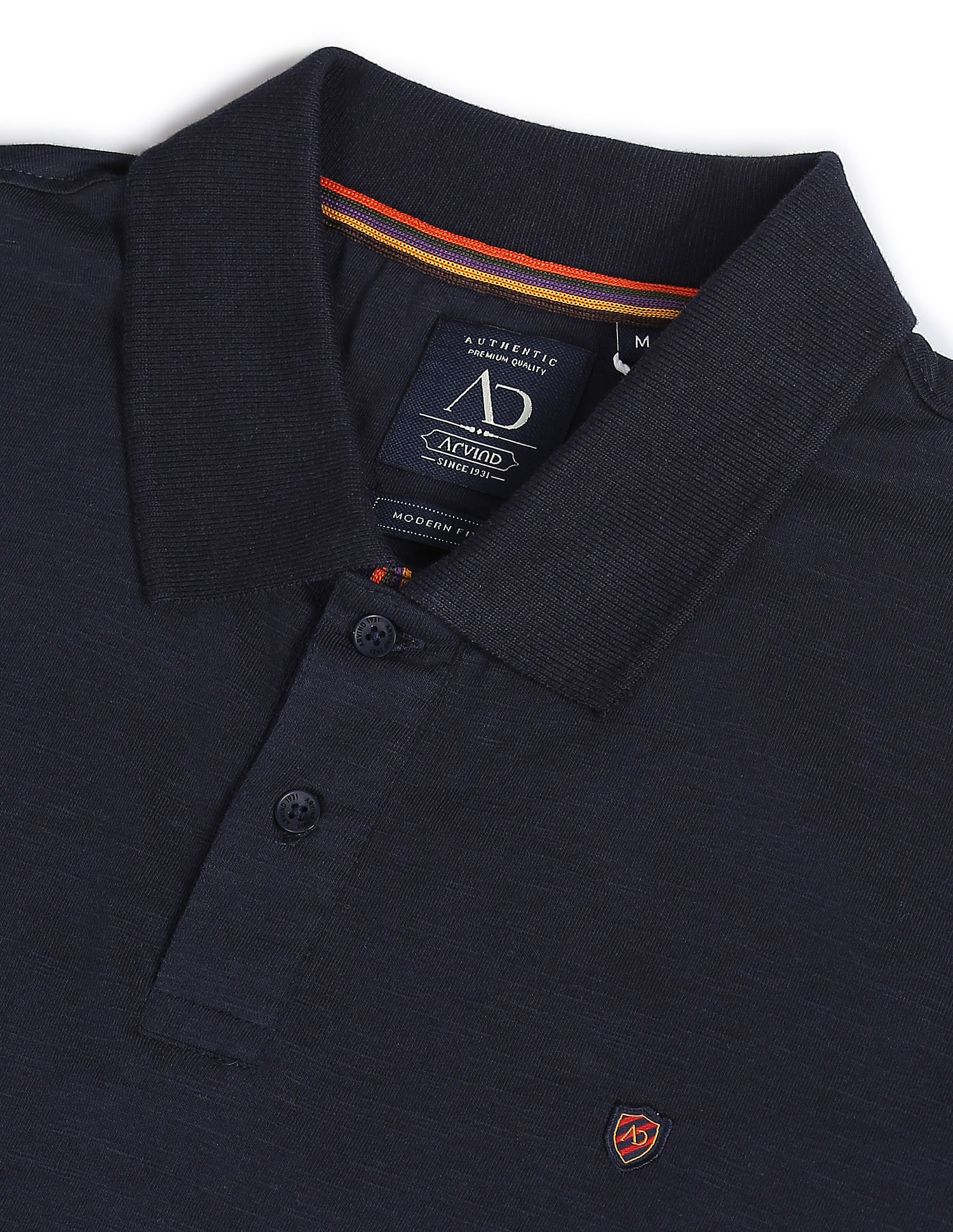 AD by Arvind Modern Jersey Slub Polo Shirt