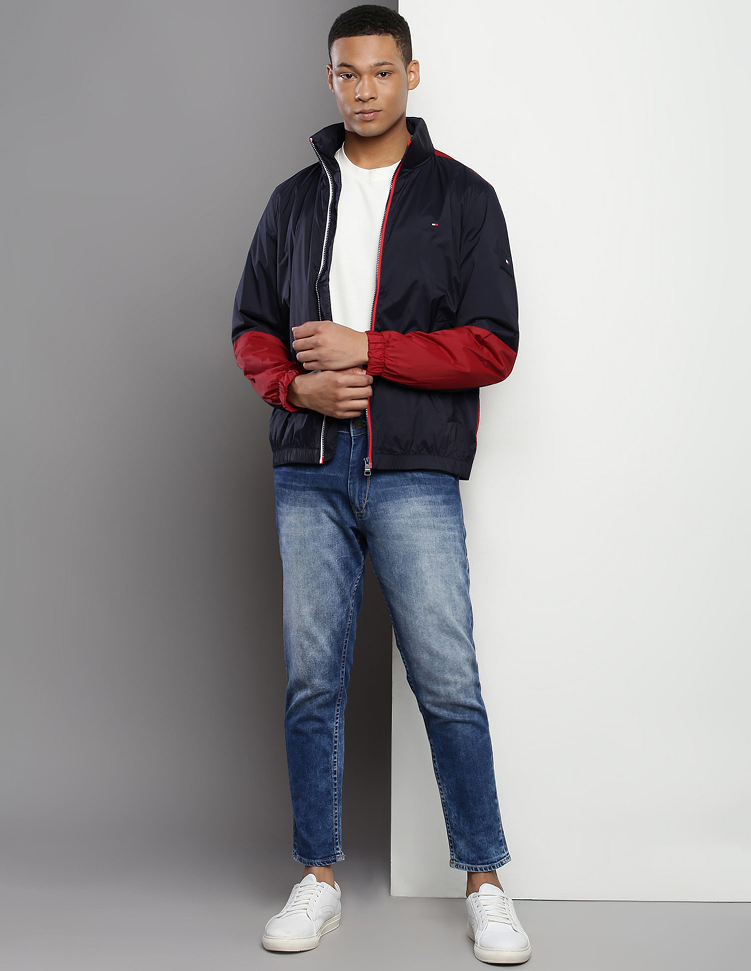 Colour block outlet tommy hilfiger jacket