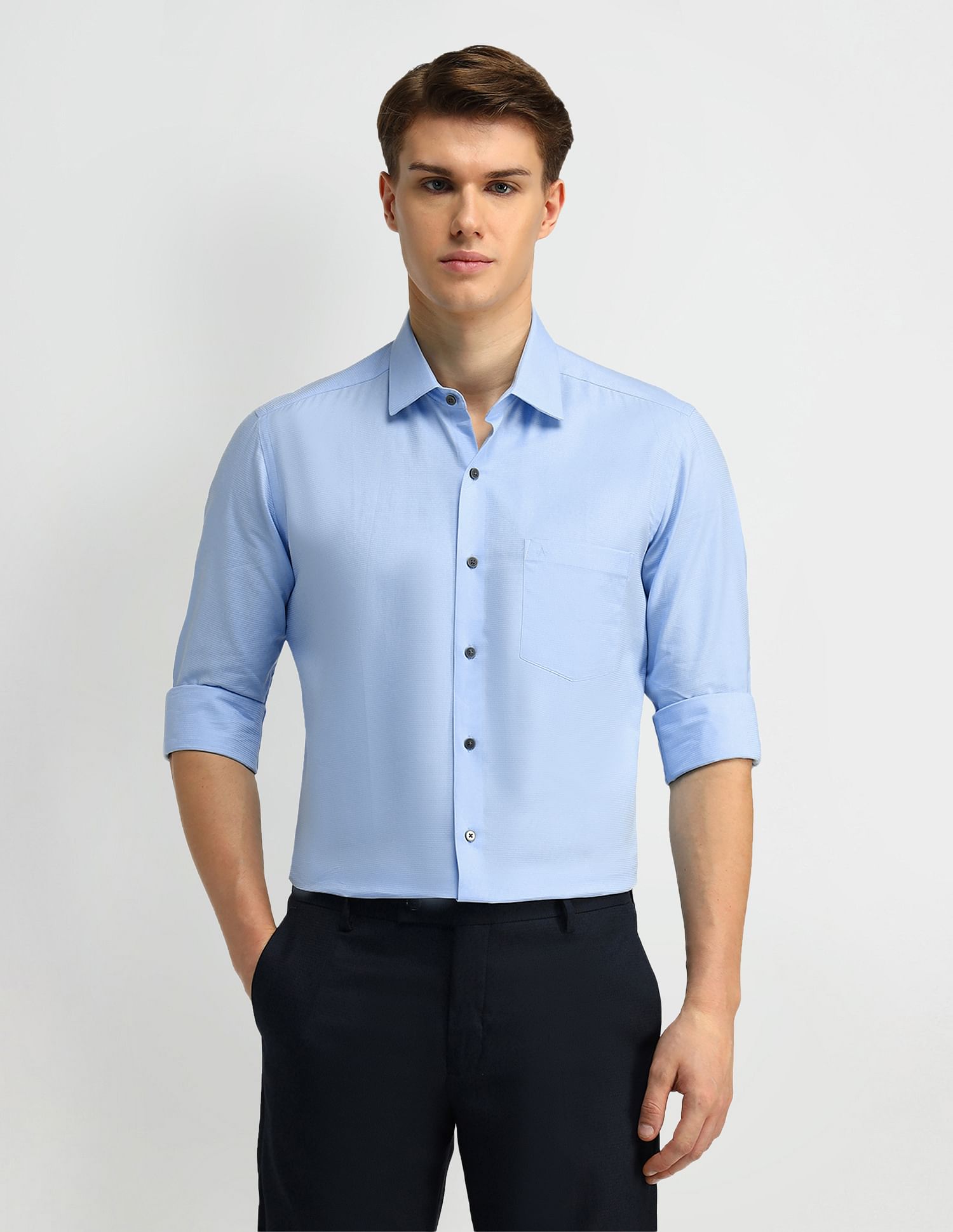 Arrow Horizontal Stripe Slim Fit Shirt